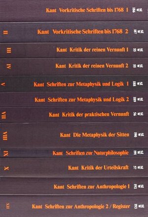 Werkausgabe - Immanuel Kant Werkausgabe - Immanuel Kant