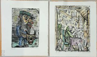 Fred Bervoets. Zelfportretten 2010-2013 [2 ingekleurde etsen - 15 ex] - Fred Bervoets (ISBN 9789491376726)