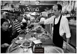 Tapas y Vino Kalender 2026 - Wandkalender | Fotokalender Spanien 35x50cm - Fotokunstkalender schwarz-weiss mit Motiven aus Spanischen Bars - H. W. Schawe (ISBN 9781835243619)