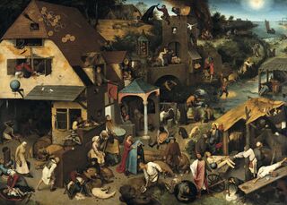 Poster Pieter Brueghel - Nederlandse Spreekwoorden - (ISBN 2500015059713)