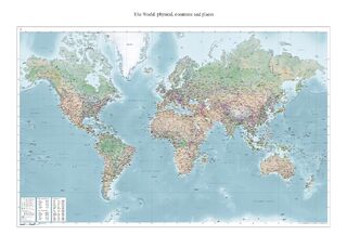 Poster Wereldkaart - Educatief - (ISBN 2500015060771)