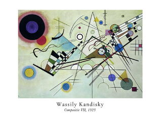 Poster Wassily Kandinsky - Compositie VII in Passe-partout - (ISBN 2500015061532)