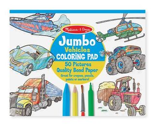 Jumbo Coloring Pad - Vehicles - Melissa & Doug (ISBN 9780772042057)