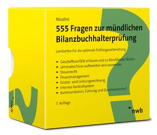 555 Fragen zur mündlichen Bilanzbuchhalterprüfung - Hans J. Nicolini (ISBN 9783482666070)