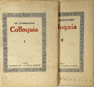 Colloquia I [en II] - Jan Hammenecker