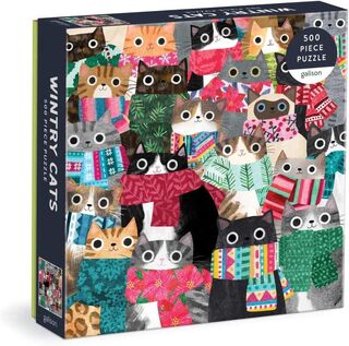 Wintry Cats 500 Piece Puzzle - Galison (ISBN 9780735373693)