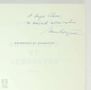 Bourreaux et acrobates [opdracht aan Hugo Claus] - Alain Bosquet (ISBN 9782070718108)