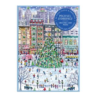 Michael Storrings Christmas in the City Greeting Card Puzzle - Galison (ISBN 9780735379008)