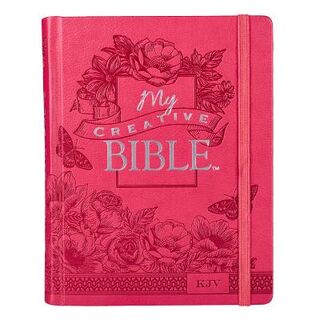 KJV Holy Bible, My Creative Bible, Faux Leather Hardcover - Ribbon Marker, King James Version, Pink Floral W/Elastic Closure - Christian Art Gifts (ISBN 9781432114862)