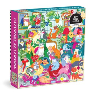 Caturday Afternoon 500 Piece Family Puzzle - Mudpuppy (ISBN 9780735380806)