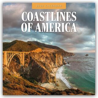 Coastlines of Amerika - Amerikanische Küsten 2026 - 16-Monatskalender - Robin Red (ISBN 9781837010080)