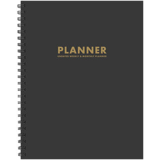 Charcoal Gray 8.5 X 11 Undated Monthly Planner - Willow Creek Press (ISBN 9781549249167)