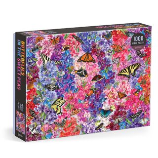 Troy Litten Butterflies In the Sweet Peas 1000 Piece Puzzle - Galison (ISBN 9780735383357)