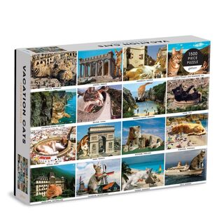 Vacation Cats 1500 Piece Puzzle - Galison (ISBN 9780735369504)