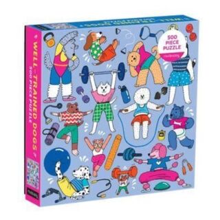 Well-Trained Dogs 500 Piece Family Puzzle - Mudpuppy (ISBN 9780735372498)