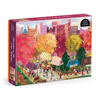 Joy Laforme Autumn at the City Market 1000 Piece Puzzle - Galison (ISBN 9780735380141)