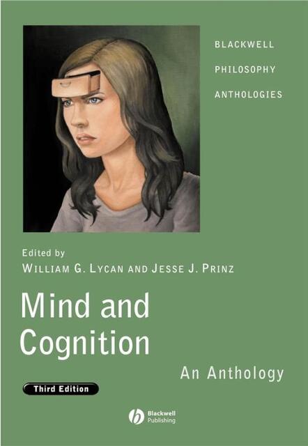 Mind and Cognition: An Anthology - Mind and Cognition: An Anthology -