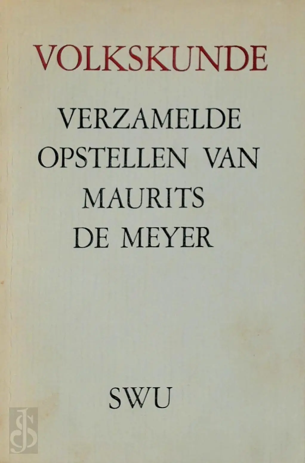 Volkskunde - Maurits De Meyer 1