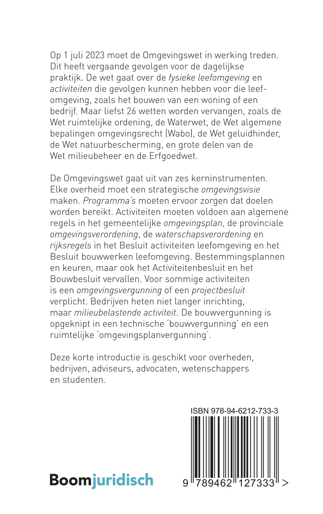 De Omgevingswet - J.H.G. van den Broek 2