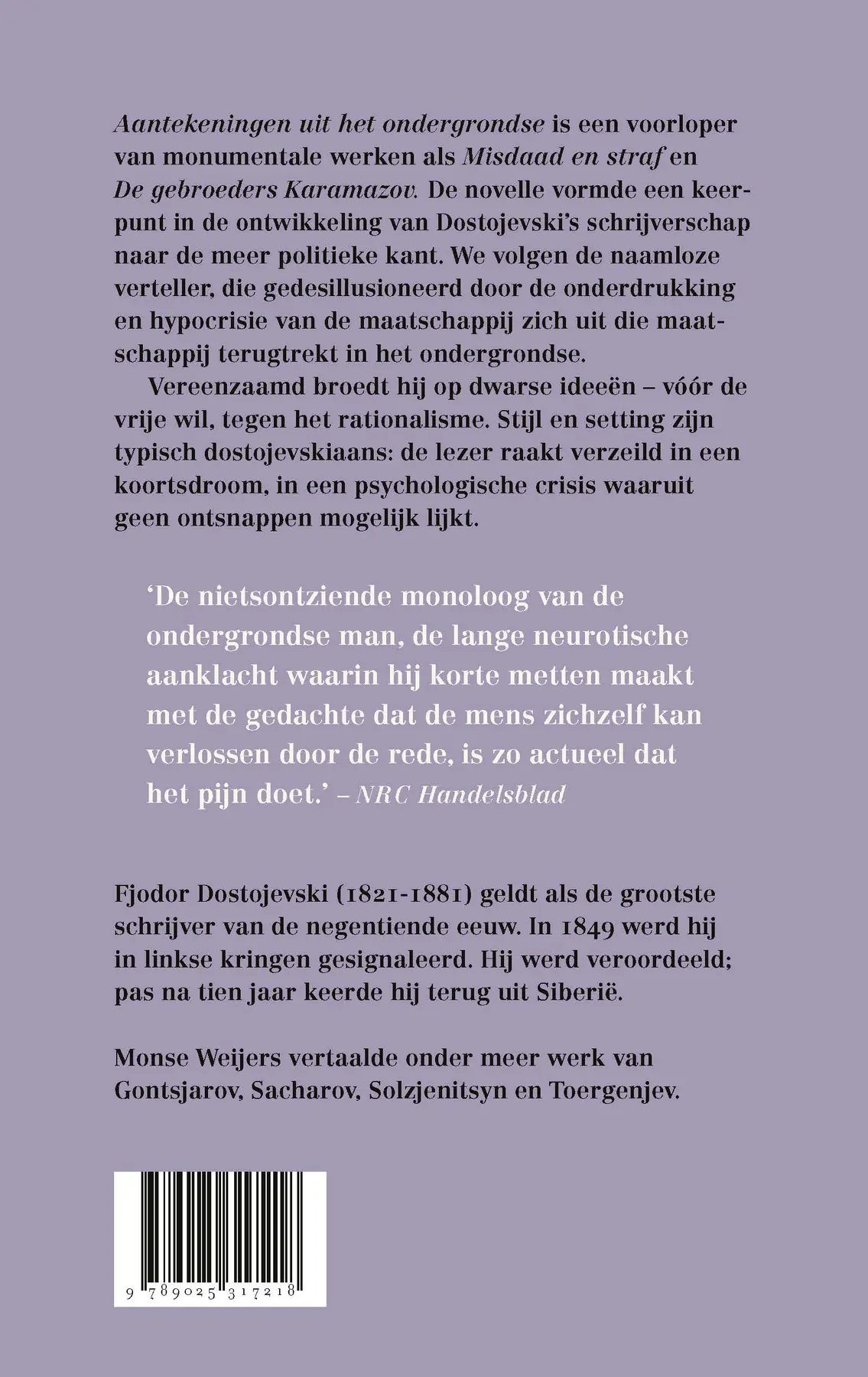 Aantekeningen uit het ondergrondse - F.M. Dostojevski 2