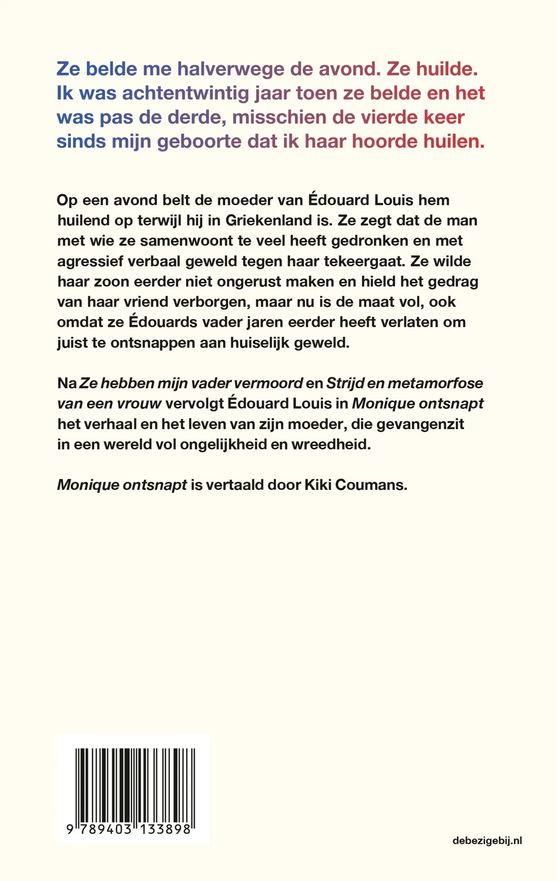 Monique ontsnapt - Édouard Louis 2