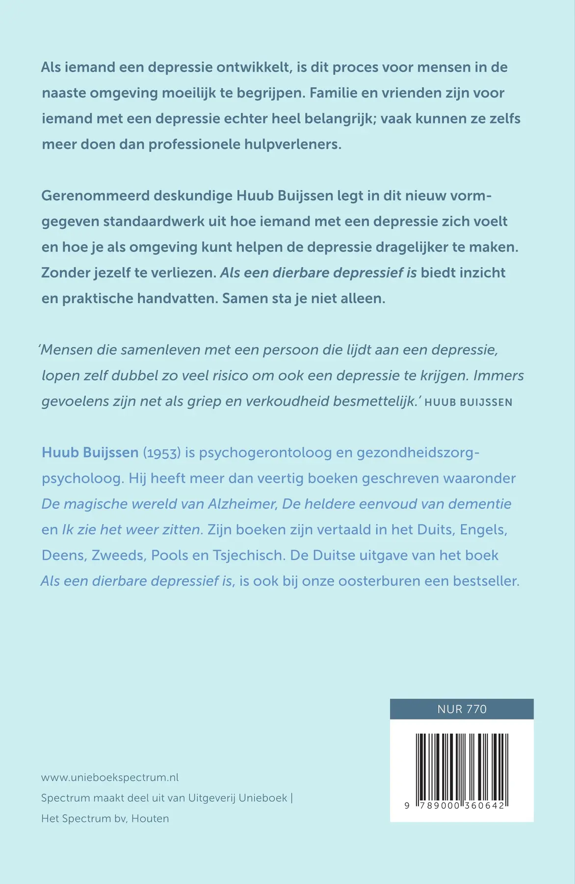 Als een dierbare depressief is - Huub Buijssen 2