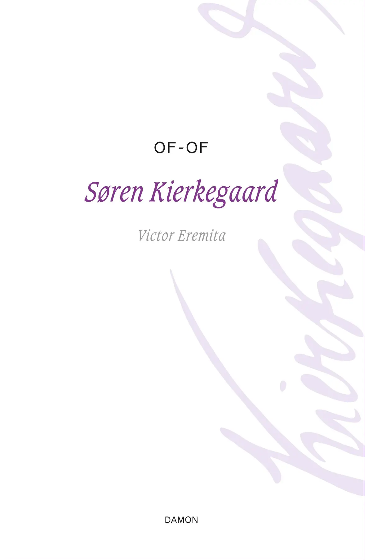 Of - Of - Søren Kierkegaard 1