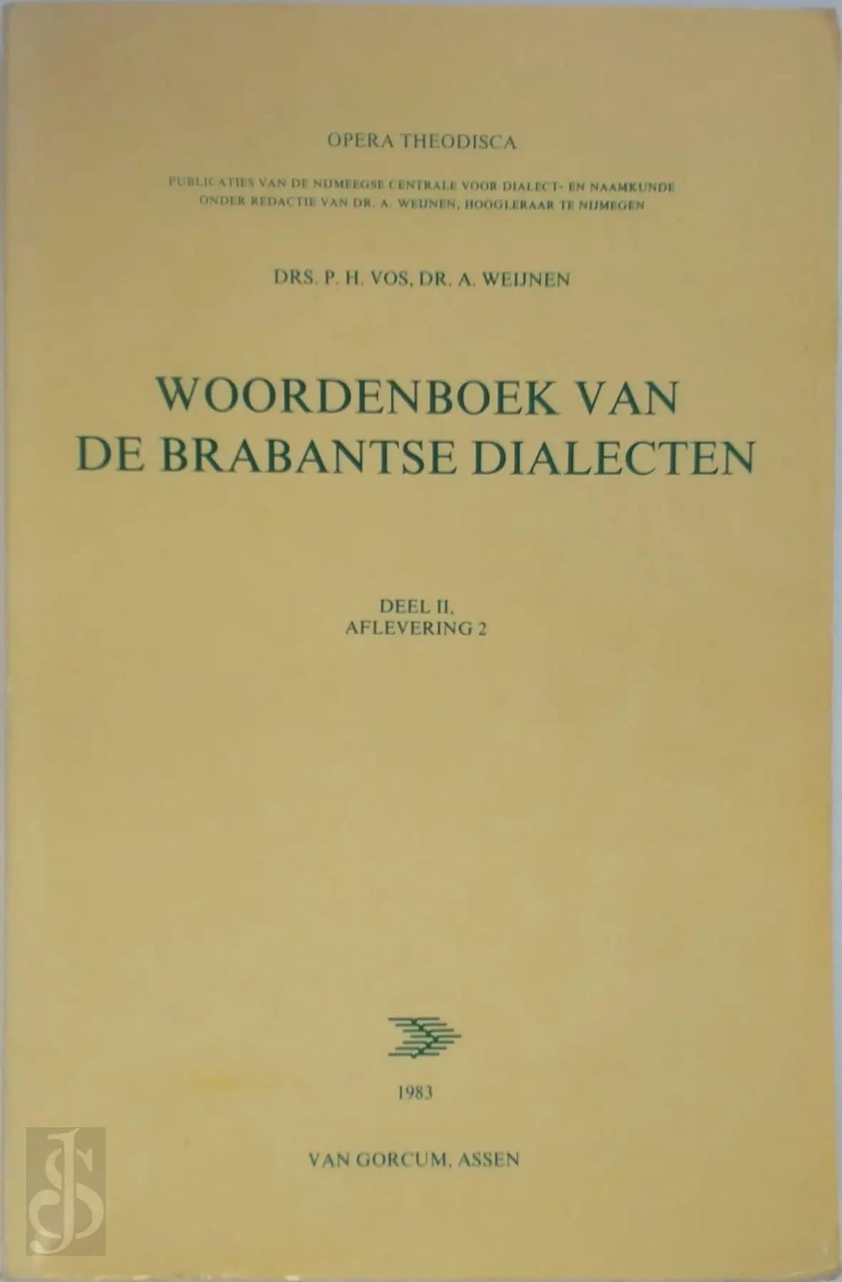 Woordenboek van de Brabantse Dialecten - deel 2 - Aflevering 2 - A. Weijnen, P.H. Vos 1