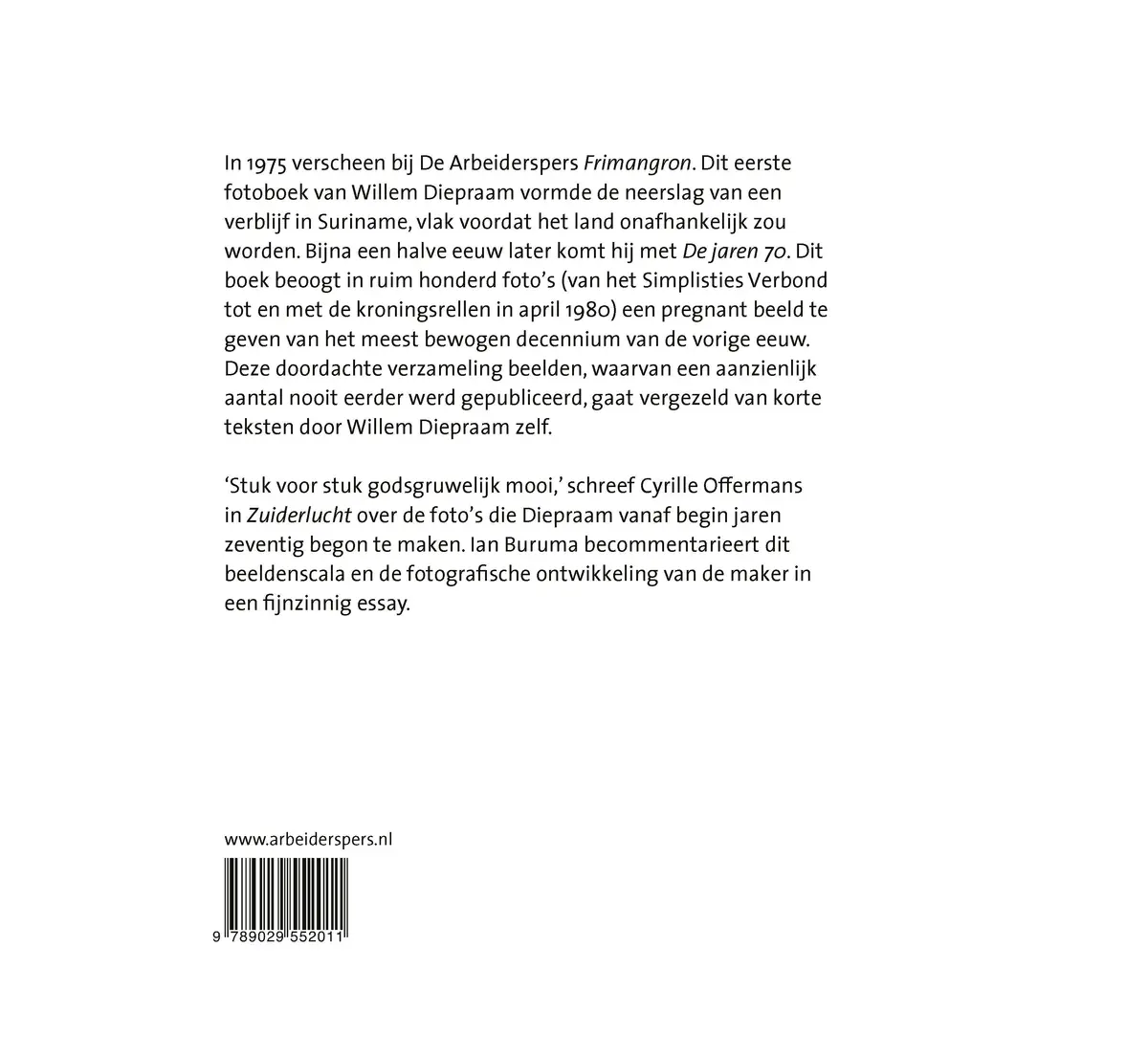 De jaren 70 - Willem Diepraam, Ian Buruma 2