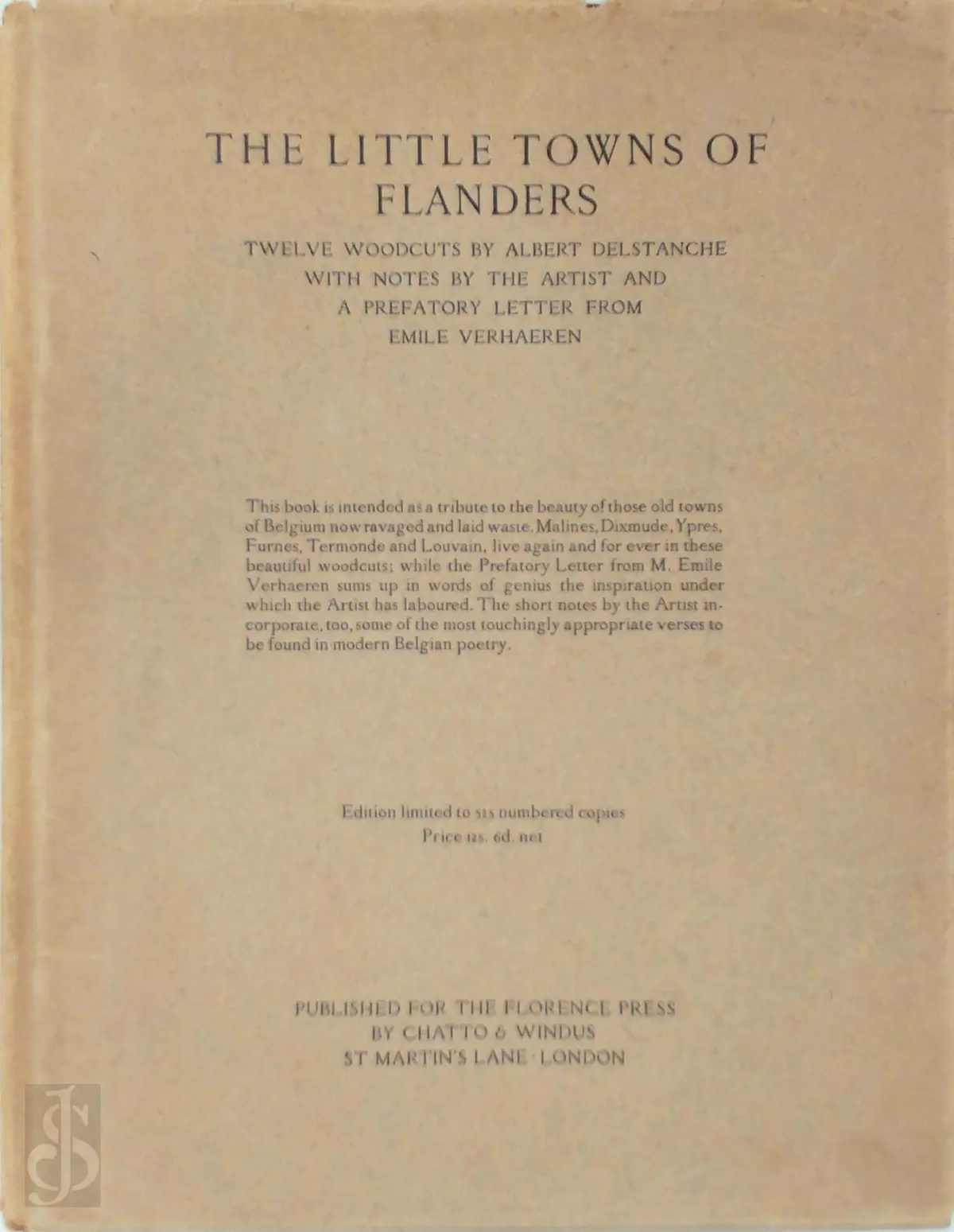 The Little Towns of Flanders - Albert Delstanche, Emile Verhaeren 1