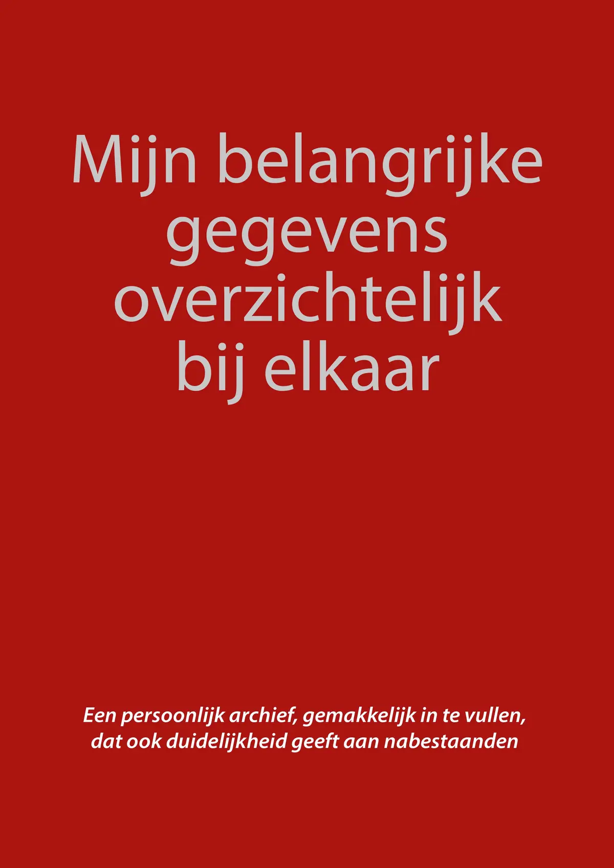 Mijn belangrijke gegevens overzichtelijk bij elkaar - Studio Visual Steps 1