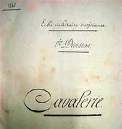 Ecole militaire supérieure. 1ère Division. Cavalerie - 