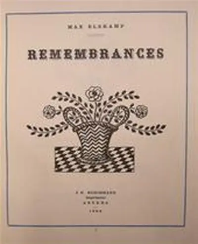Remembrances [50 copies printed on Snow White] - Max Elskamp