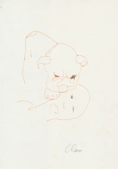 Hugo Claus - Originele tekening - CLAUS, Hugo