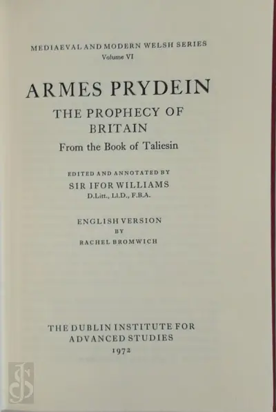 Armes Prydein - Sir Ifor Williams (Edit.)