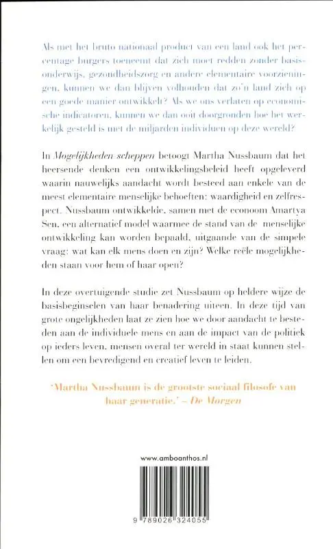Mogelijkheden scheppen - Martha Nussbaum 2