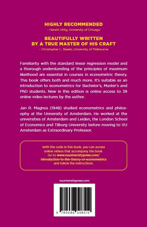 Introduction to the Theory of Econometrics - Jan Magnus 2