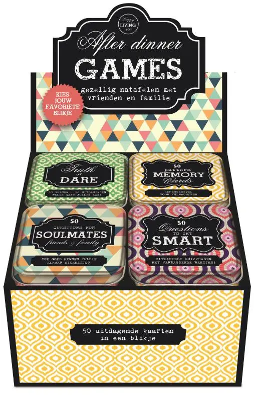 Happy Living spelletjes blikken in Display 4T x 3E 1