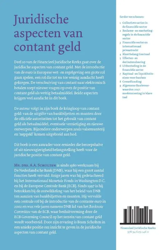 Juridische aspecten van contant geld - A.A. Scholten 2