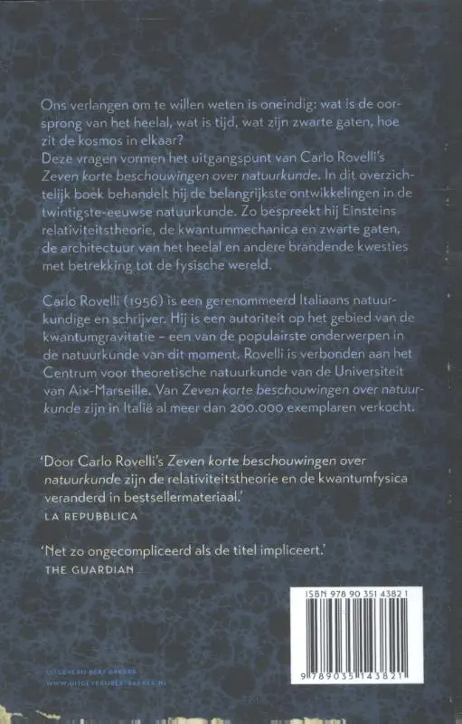 Zeven korte beschouwingen over natuurkunde - Carlo Rovelli 2