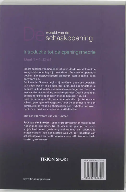 De wereld van de schaakopening - P. van der Sterren 2