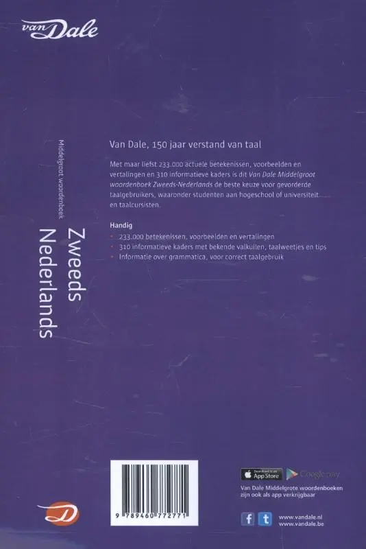 Van Dale Middelgroot woordenboek Zweeds-Nederlands 2