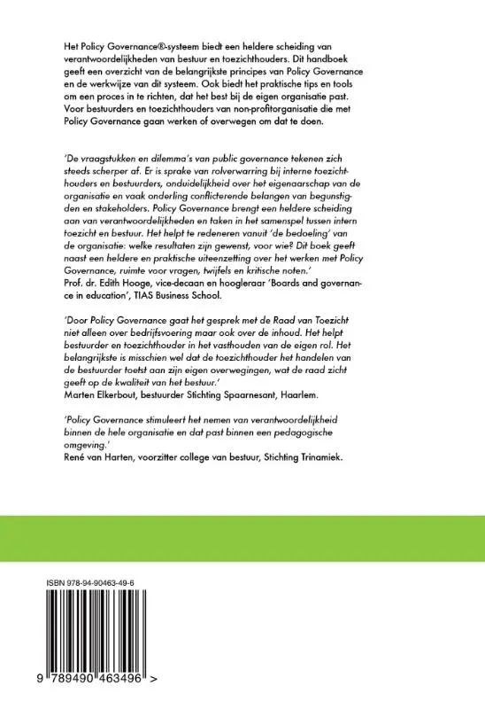 Aan de slag met policy governance - Caroline Oliver 2