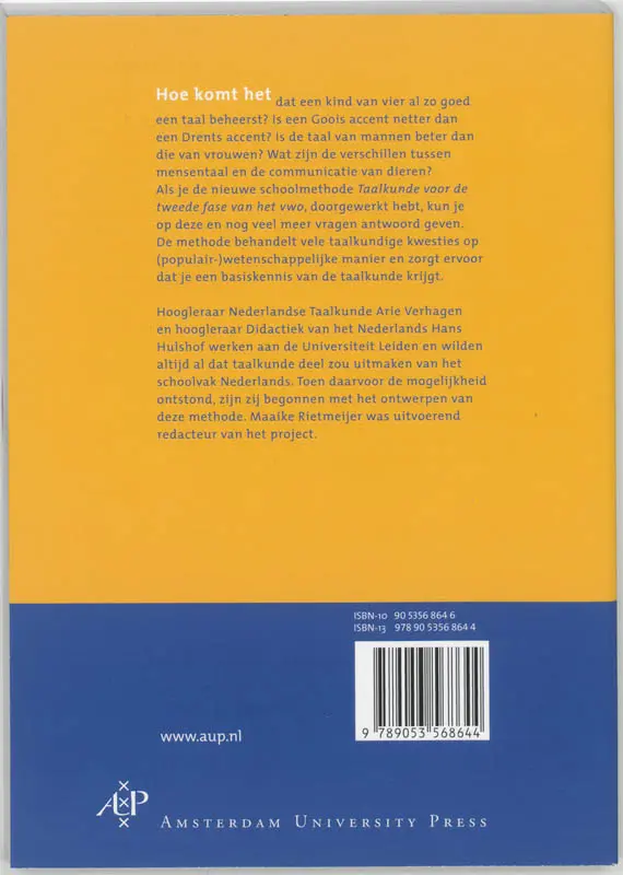 Taalkunde voor de tweede fase van het vwo - H. Hulshof, M. Rietmeijer, A. Verhagen 2