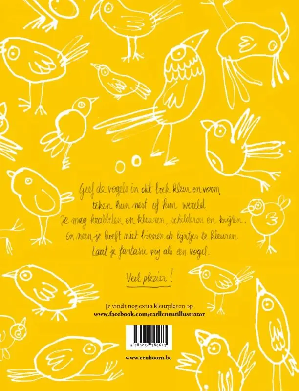 Vogels tekenen, krabbelen en kleuren met Carll Cneut 2