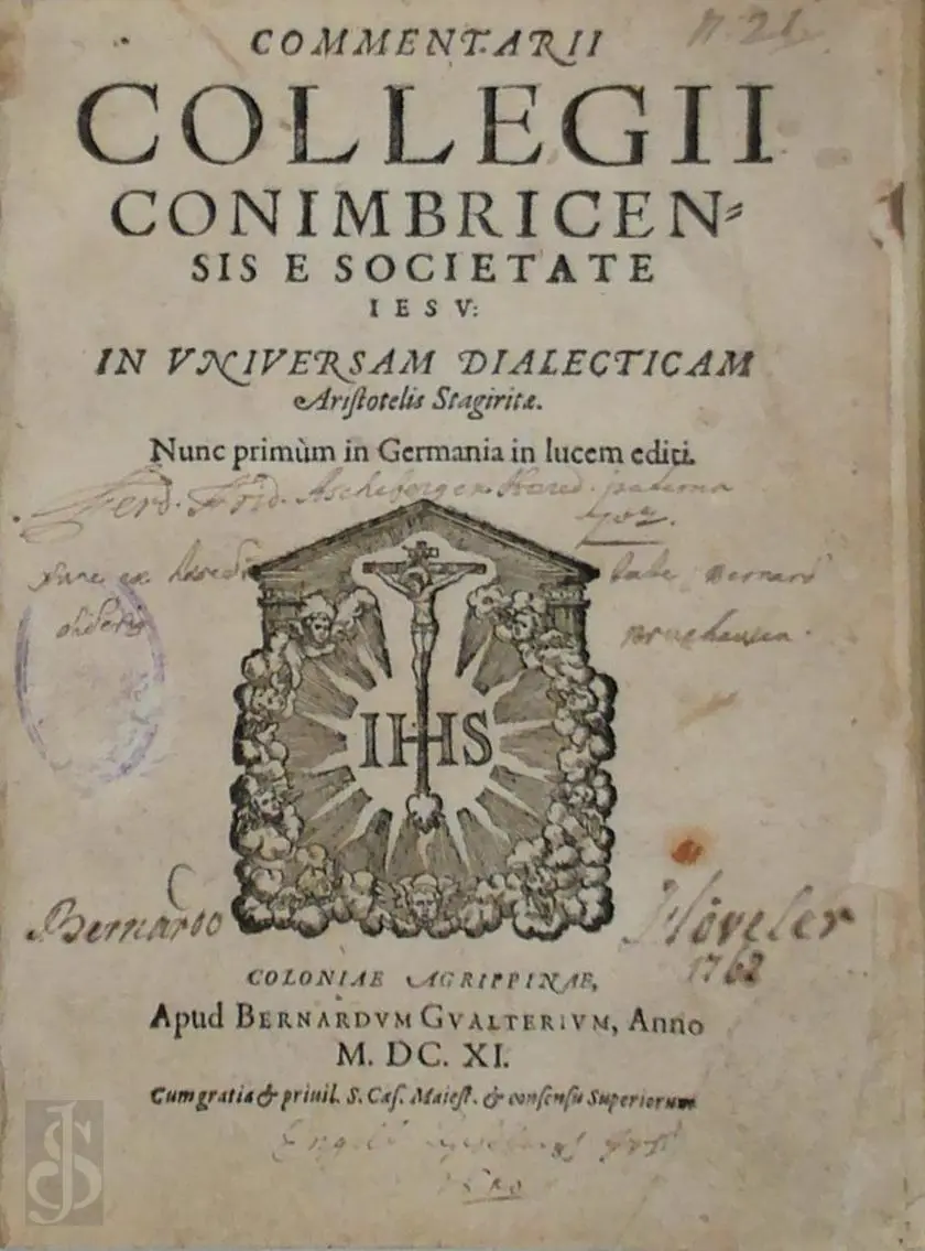 Commentarii Collegii Conimbricensis e Societate Iesu - Coimbra 1