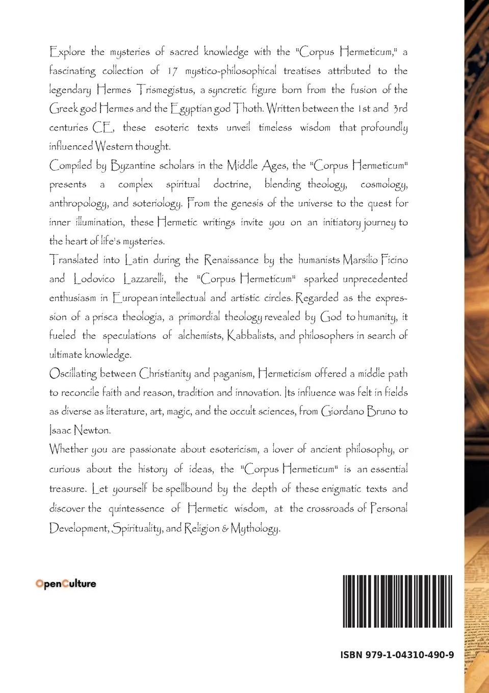 Corpus Hermeticum - Hermes Trismegistus, Hermès Trismégiste 2