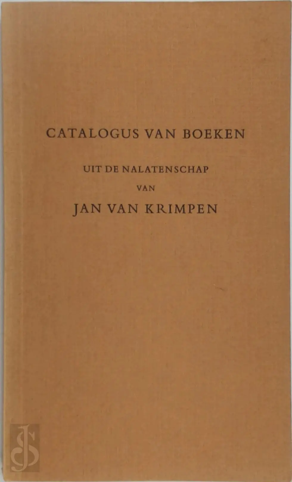 Catalogus van boeken uit de nalatenschap van Jan Krimpen - Jan van Krimpen 1